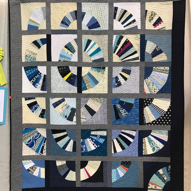 Blue Blue Electric Blue - Ara Jane Olufson's charity bee quilt made with members of the Seattle MQG